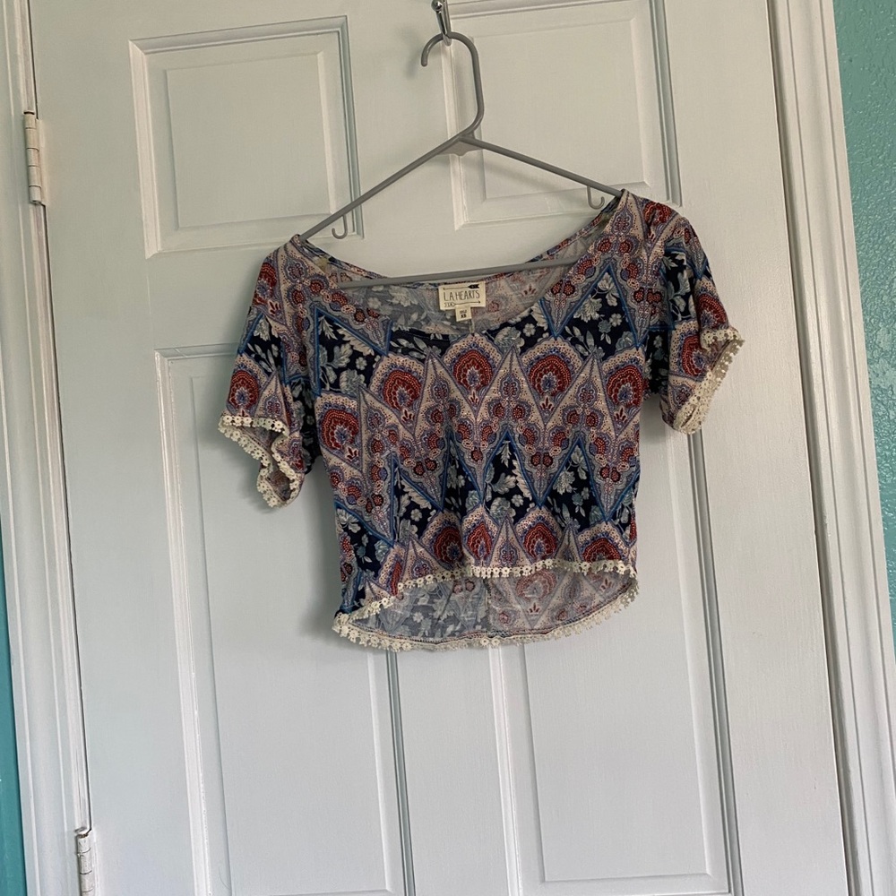 Patterned Crop Top